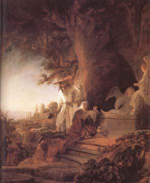 REMBRANDT Harmenszoon van Rijn Christ and St Mary Magdalene at the Tomb (mk25) Spain oil painting art